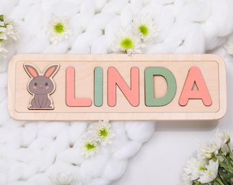Personalized Name Puzzle | Wooden Name Puzzle | Name Puzzle | Gift For Toddlers | Puzzle For Children | Baby Shower Gift | 1st Birthday Gift