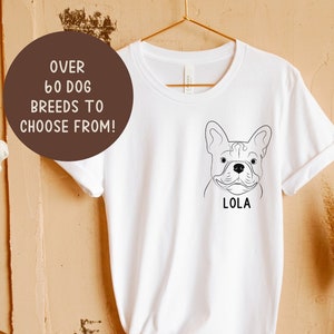 Personalized Dog Face Shirt, Custom Dog Name T Shirt, Dog Lover Gift, Dog Memorial Gift, Birthday Gift Ideas, Dog Mom Gift, Dog Owner Gift
