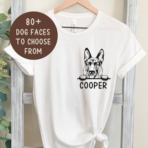Dog Face Shirt, Custom Dog Name T Shirt, Dog Lover Gift, Dog Memorial Gift, Birthday Gift Ideas, Christmas Gifts, Dog Mom Gift, Dog Owner