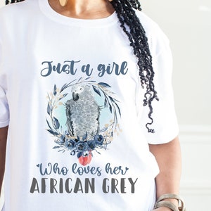 Afrikaanse grijze papegaai moeder T shirt, meisje liefde Afrikaanse grijze mama, Gris d&#39;Afrique papegaai shirt, papegaai minnaar, Moederdag shirt, papegaai moeder cadeau