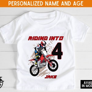 Motocross Birthday Shirt, Personalized Dirt Bike Birthday TShirt, ATV MX Birthday Tee, Moto Birthday Tee, MX Dirt Bike Birthday T-Shirt