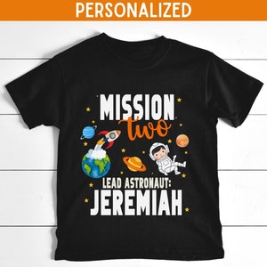 Outer Space Birthday Shirt, Astronaut Space Birthday TShirt, Custom Rocket Shirt Birthday, Personalized Matching Birthday Shirt, Space Theme