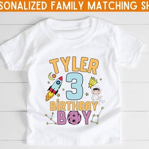 Astronaut Birthday Shirt, Family Astronaut Shirts, Space Birthday TShirt, Family Rocket Shirt Birthday, Personalized Matching Birthday Boy