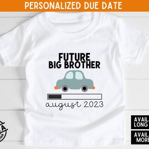 Big Brother Shirt, Car Big Brother Shirt, Personalized Big Brother TShirt, Baby Announcement, Custom Big Brother Gift, Big Brother Tee
