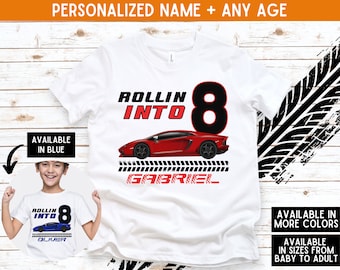 Race Car Birthday Shirt, Sport Car Race Car Lover Birthday TShirt, Personalized Sport Car Tee, Teen Boy Birthday Gift