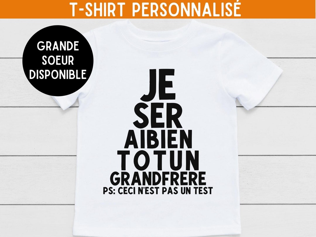 Bientôt Grand Frère T-shirt, Grande Soeur Grand Frere Shirt, Grand