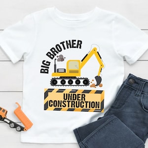 Bau Big Brother Shirt, Big Bro TShirt, Big Brother im Bau, Schwangerschaft Ankündigung, Bagger LKW Bruder Ankündigung