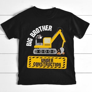 Bau Big Brother Shirt, Big Bro TShirt, Big Brother im Bau, Schwangerschaft Ankündigung, Bagger LKW Bruder Ankündigung