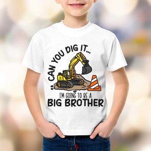 Bau Big Brother Shirt, Big Bro TShirt, Big Brother im Bau, Schwangerschaft Ankündigung, Bagger LKW Bruder Ankündigung