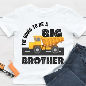 Bau Big Brother Shirt, Big Bro TShirt, Big Brother im Bau, Schwangerschaft Ankündigung, Bagger LKW Bruder Ankündigung