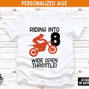 Motocross Birthday Shirt, MX Personalized Dirt Bike Birthday TShirt, Atv MX Birthday Tee, Moto Birthday MX Dirt Bike Birthday T-Shirt