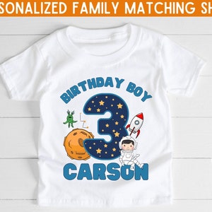 Astronaut Birthday Shirt, Family Astronaut Shirts, Space Birthday TShirt, Family Rocket Shirt Birthday, Personalized Matching Birthday Boy