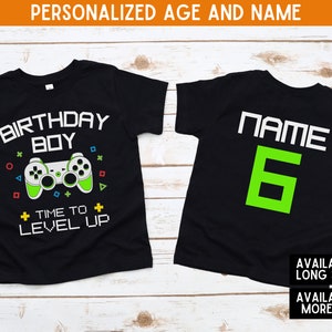 Gamer Birthday Shirt, Gaming Birthday TShirt, Video Game Birthday Party Shirt, Personalized Birthday Shirt, Custom Level Unlocked Shirt