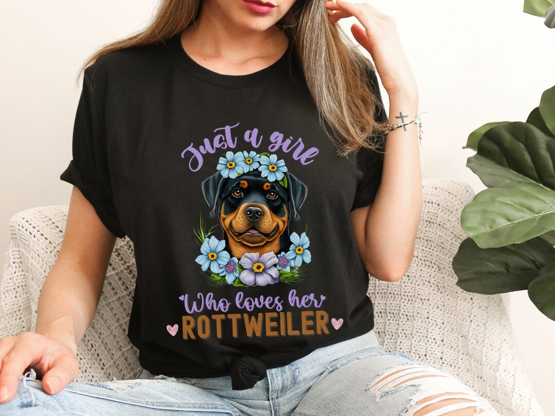 Rottweiler Dog Mom T Shirt, Girl Love Rottweller Shirt, Rottweiler