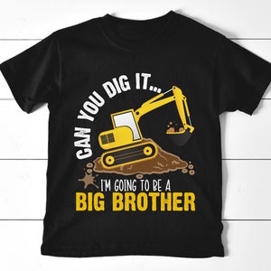 Bau Big Brother Shirt, Big Bro TShirt, Big Brother im Bau, Schwangerschaft Ankündigung, Bagger LKW Bruder Ankündigung