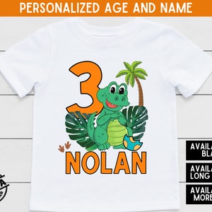 Dinosaur Birthday Shirt, Dinosaur TShirt, Personalized Dinosaur Birthday Tee, Dino T-Rex Birthday Shirt, Custom Dino Shirt, Dino themed bday