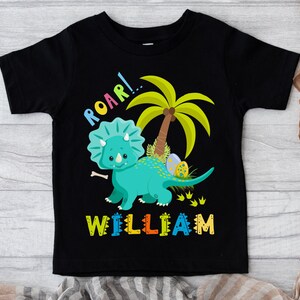Dinosaur Birthday Shirt, Boy Girl Personalized Dino Tshirt, Dinosaur Kids Clothing, Kids Personalized Birthday Shirt, Custom Birthday Shirt