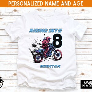 Motocross Birthday Shirt, MX Personalized Dirt Bike Birthday TShirt, Atv MX Birthday Tee, Moto Birthday MX Dirt Bike Birthday T-Shirt