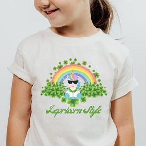 Lepricorn St. Patricks Day Toddler Baby Unicorn Tshirt