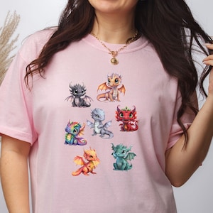 Colorful Dragon Tribes Tee Baby Dragon Shirt Comfort Colors
