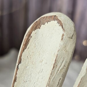 White Rabbit Bunny Wooden Figurine Vintage Shabby Chic Rustic ...