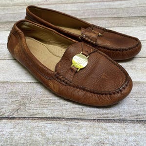 Genuine Leather Slip-on Loafers Ralph Lauren Women display picture 1