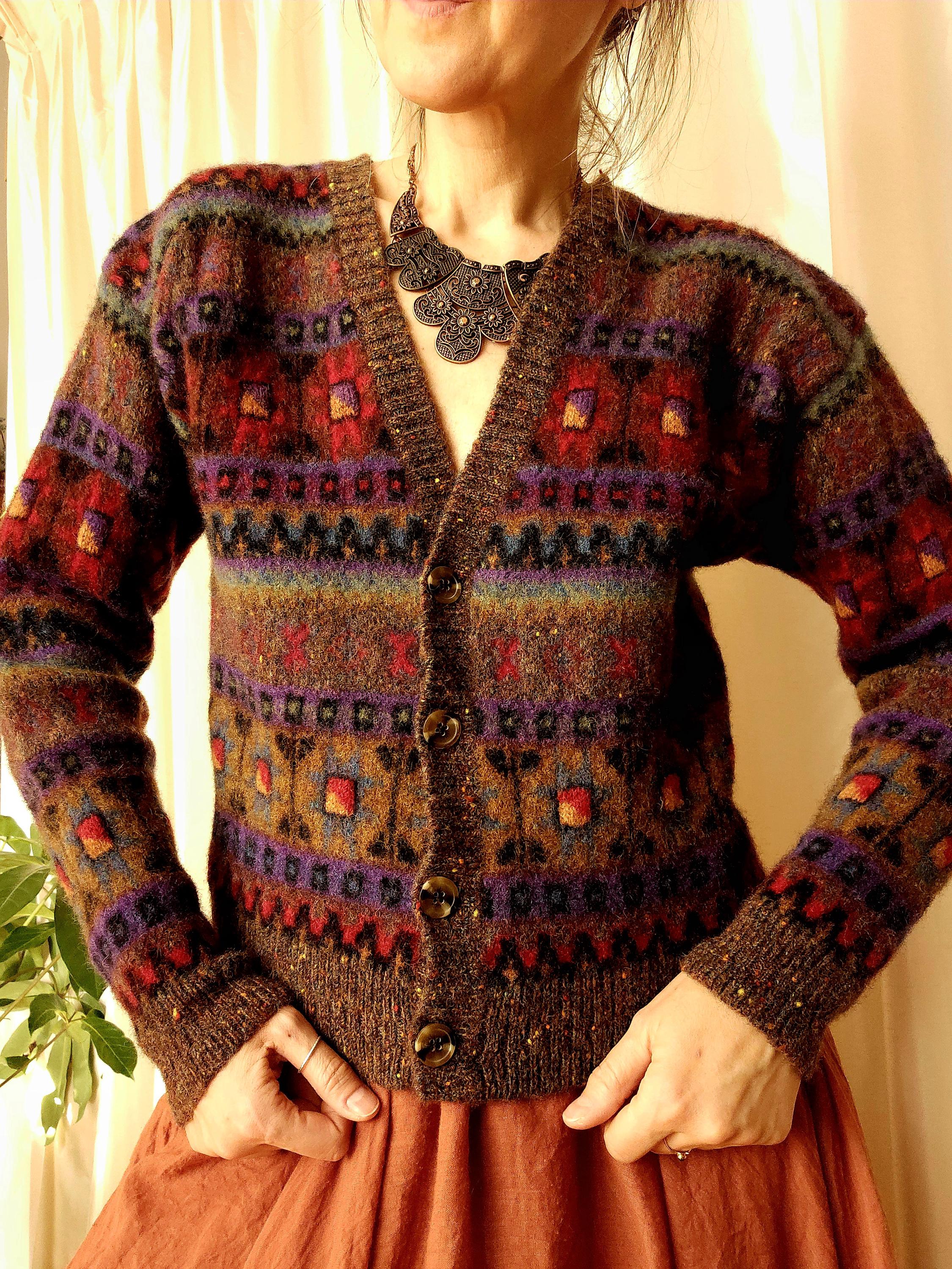 Pull Cardigan Femme Laura Scott - Noir Pailleté Torsadé - Tailles M L XL - Neuf