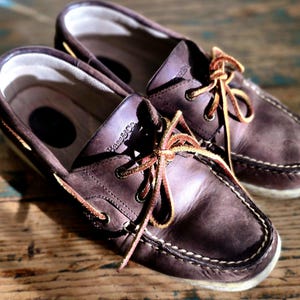 V2 Mocassino Barca In Camoscio Con Nappine Marroni SANTORINI Beige - Foto 7