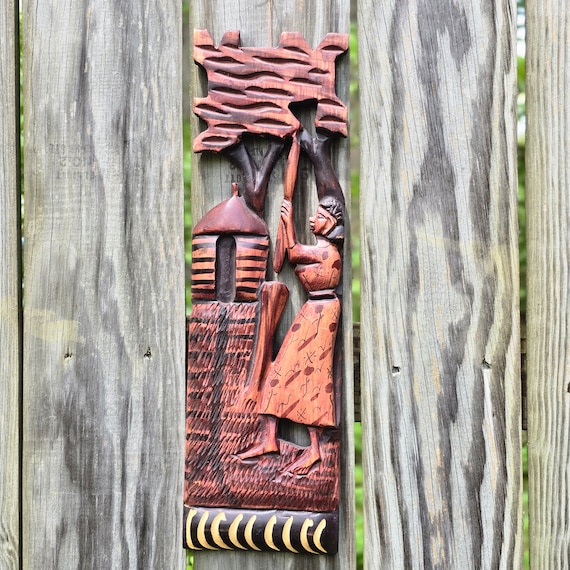 African Wooden Handcarved Original Wall Hangings Decor  African Wall Decor ~ Handcrafted in Ghana main image 0