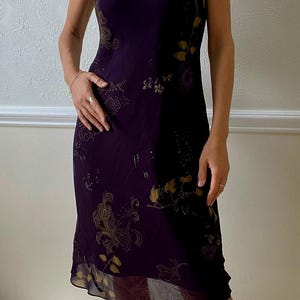 knee length dresses for ladies High Neck Floral Midi Dress 10 / Noir/Multi main image 1