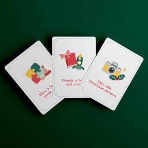 25 afdrukbare kerstadventskalender-activiteitenkaarten. Instant download Feestdagen Countdown Adventkaarten voor kinderen Ideeën voor tijd voor het gezin Bucketlist.