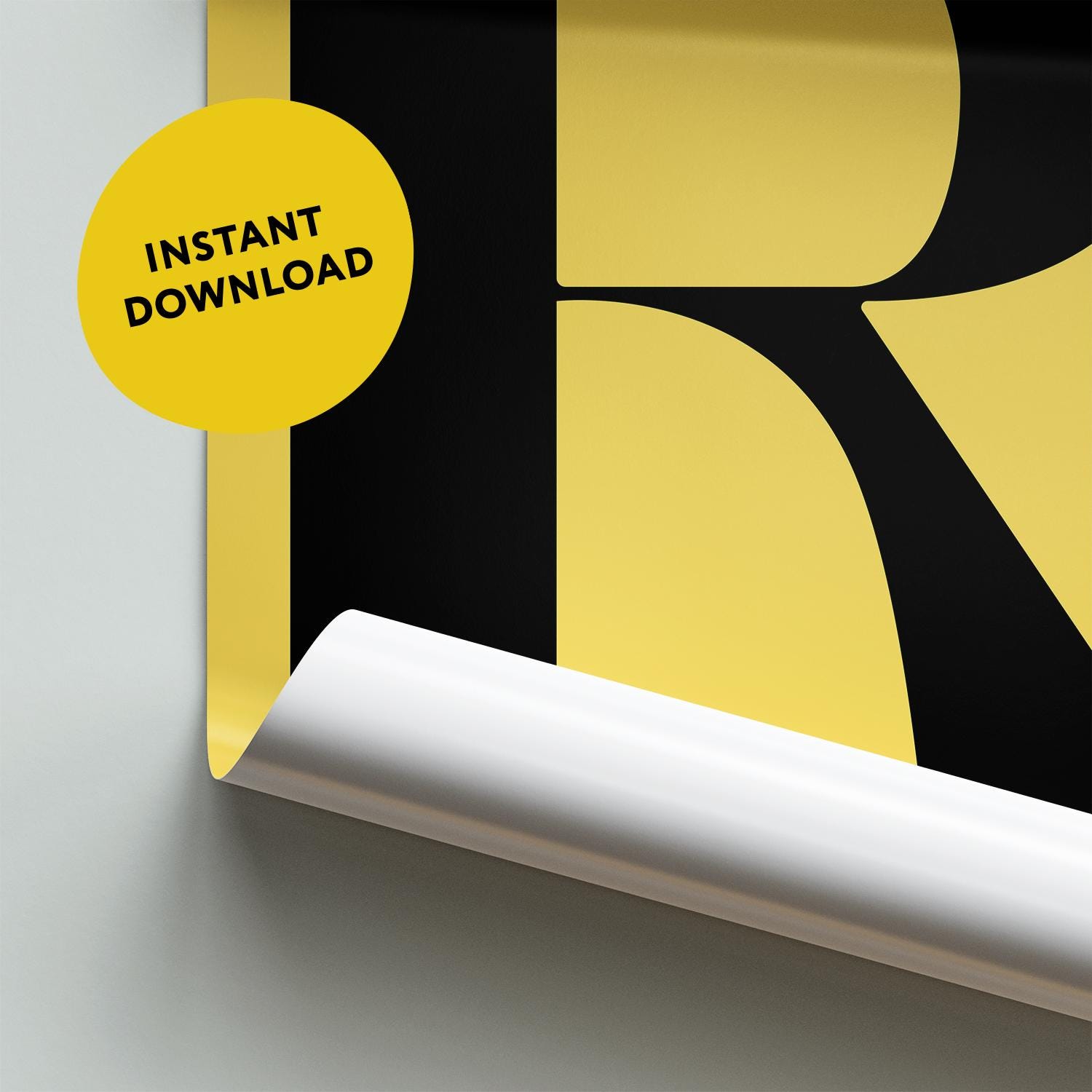 Instant Display Letter R ALPHABET PRINTABLE POSTER Letter R. Custom Made Font. Typographic ...