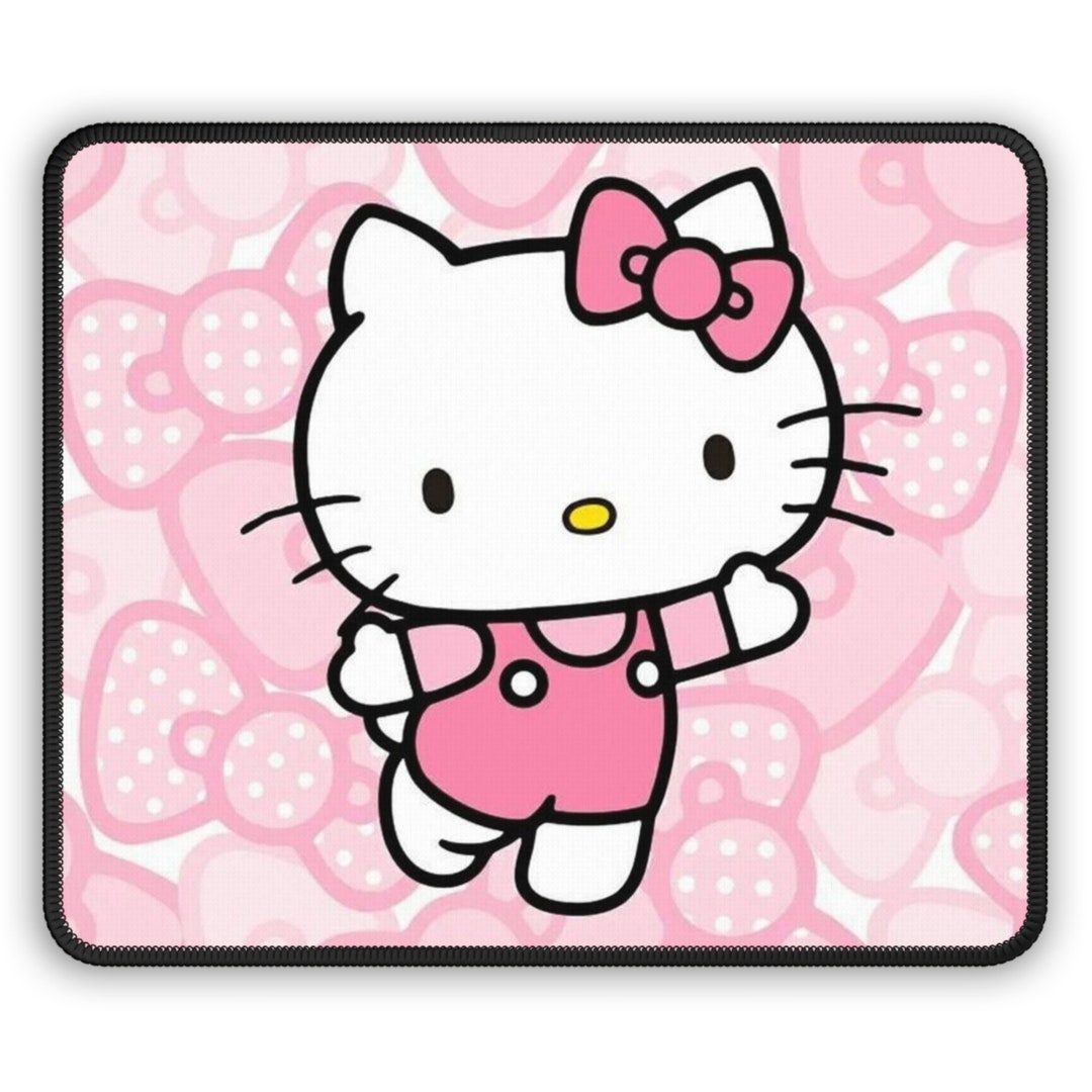 Hello Kitty Mouse Pad Cute Pink Gaming Mouse Pad White Mouse Etsy