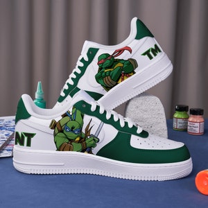 Hand Painted Nike Air Force 1 Custom Ninja Turtles Nike Shoes Teenage Mutant Ninja Turtle Air Force 1 Custom Nike Sneakers Anime Sneakers