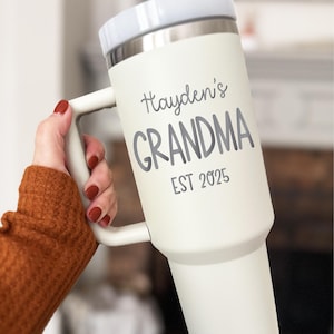 Personalized Grandma Tumbler with year : Custom Nana Gift, New grandparent gift