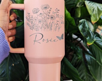 Personalized Tumbler gift cup with name  birthday gift Personalized Bridesmaid Tumbler  with Straw Wedding Party Favor Custom Name Gift