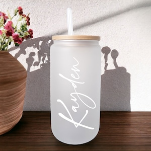 Bridesmaid proposal gift cup bachelorette gifts for bridesmaids Tumblers Set Personalized ice coffee Cups Maid of Honor Glass Can Coffee Cup
