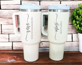 Personalized Grandma Tumbler: 40 oz Engraved Stainless Steel Mimi Cup