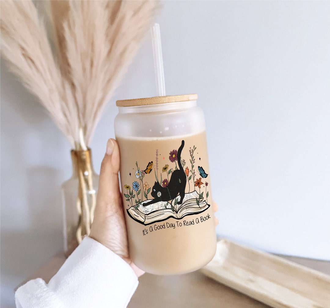 Reading Is Magical - Personalized Custom Glass Cup, Iced Coffee Cup - Gift For Book Lovers