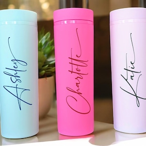 Personalized Name Tumbler: Bridesmaid Bachelorette Party Favor, 16 oz