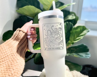 Tarot Card Reader 40oz Tumbler: Book Lover Gift