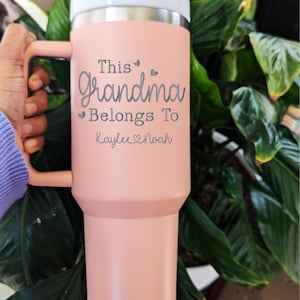 This mama belongs  to with kids name mothers day gift tumbler nana cup with grandkids name Custom  cup 40 oz  Mimi gift from Grandchildren