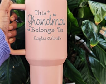 This mama belongs  to with kids name mothers day gift tumbler nana cup with grandkids name Custom  cup 40 oz  Mimi gift from Grandchildren