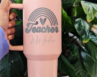 Custom Teacher Tumbler Appreciation Gift Tumbler Personalized Helping Little Minds Grow Teacher Gift End of year gift with teacher name cup