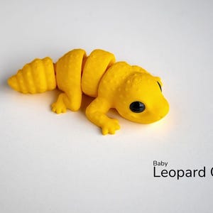 3D Printed Baby Leopard Gecko Sculpture - Cute Collectible Decoration by Zou3d