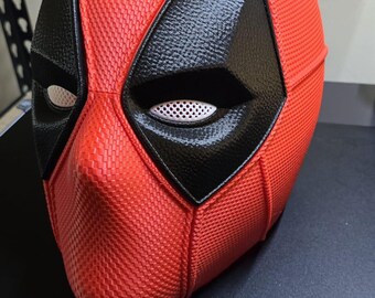Casco táctico rojo de mercenario – Máscara de cosplay de antihéroe de cómic – Casco modular impreso en 3D