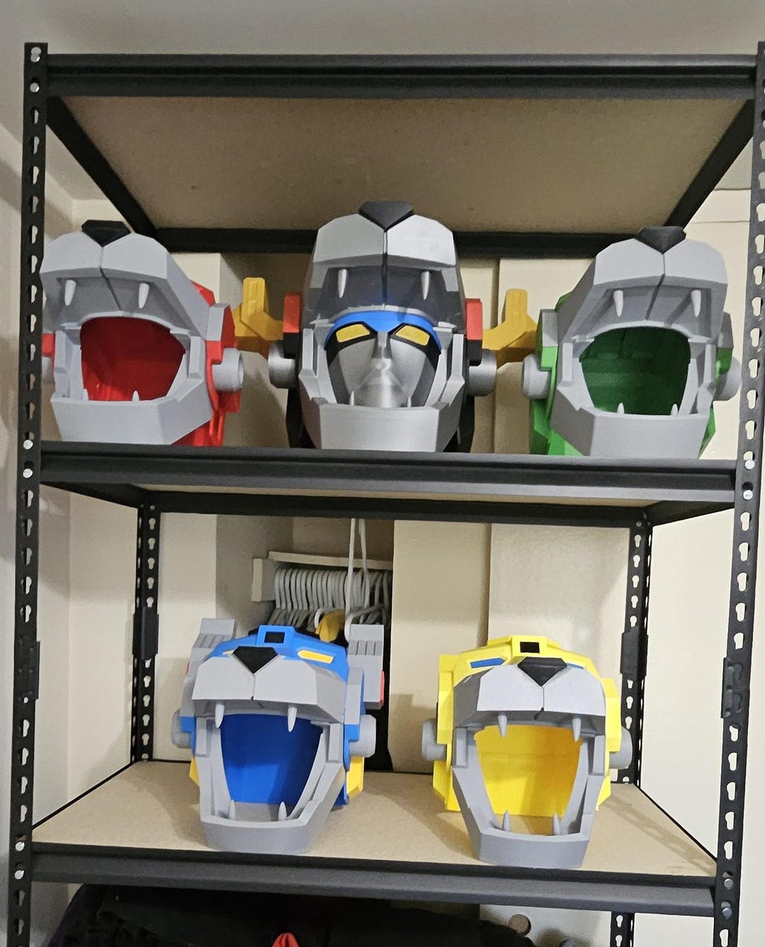 Combing Props 3D Printed Legendary Lion Mecha – Retro Combining Robot Helmet Set ...