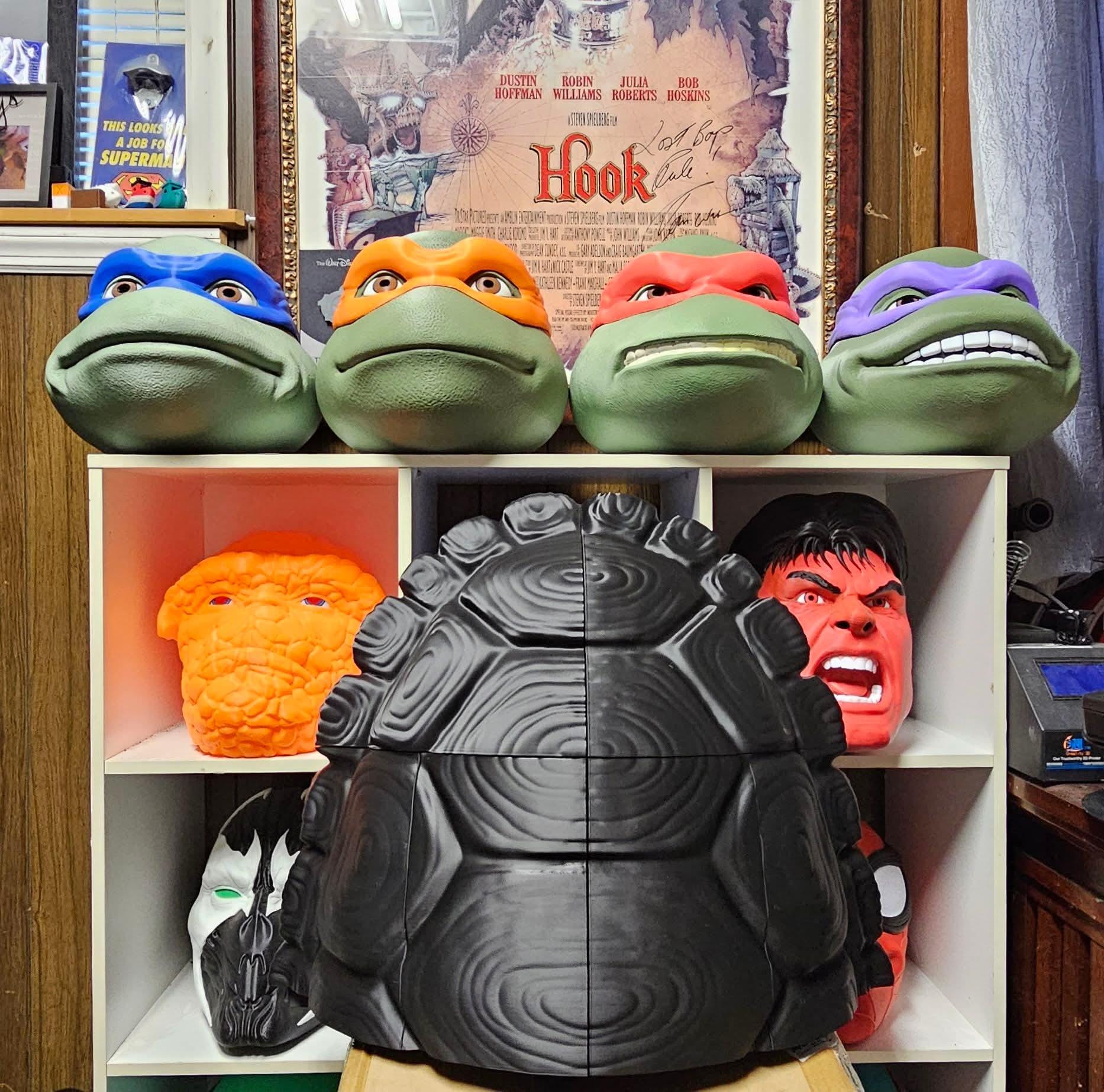 Ninja Reptile 3D Printed Wearable Cosplay Helmet Mutant Hero Action Headwear for Conventions and Display Raw DIY or Fully Finished