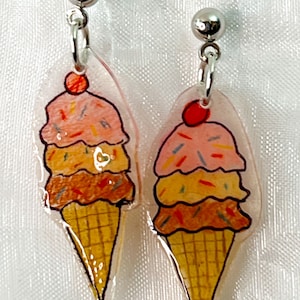 Cute ice cream earrings