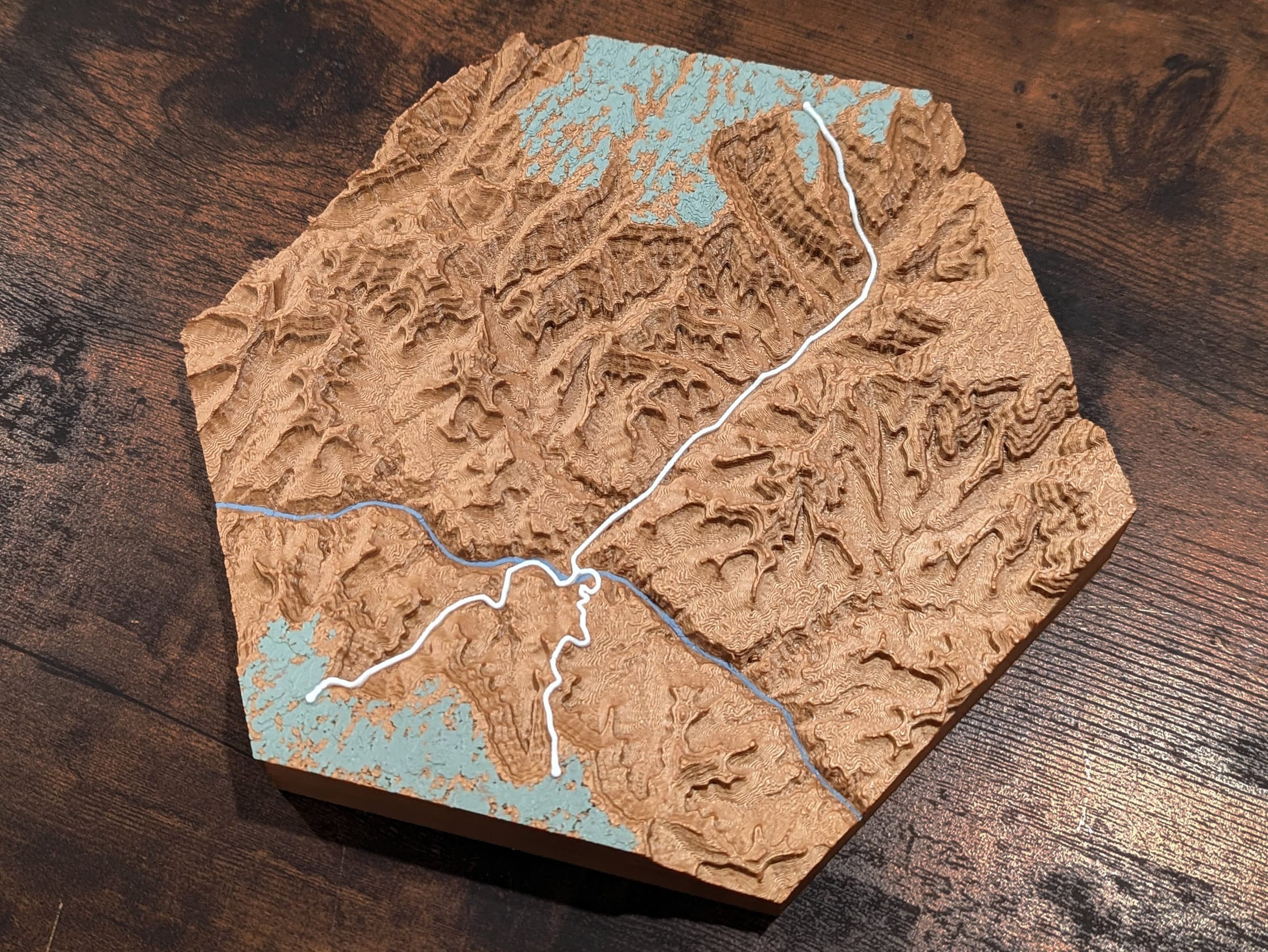 Grand Canyon Rim-to-rim 3D Topographic Trail Map Wall Art - Etsy